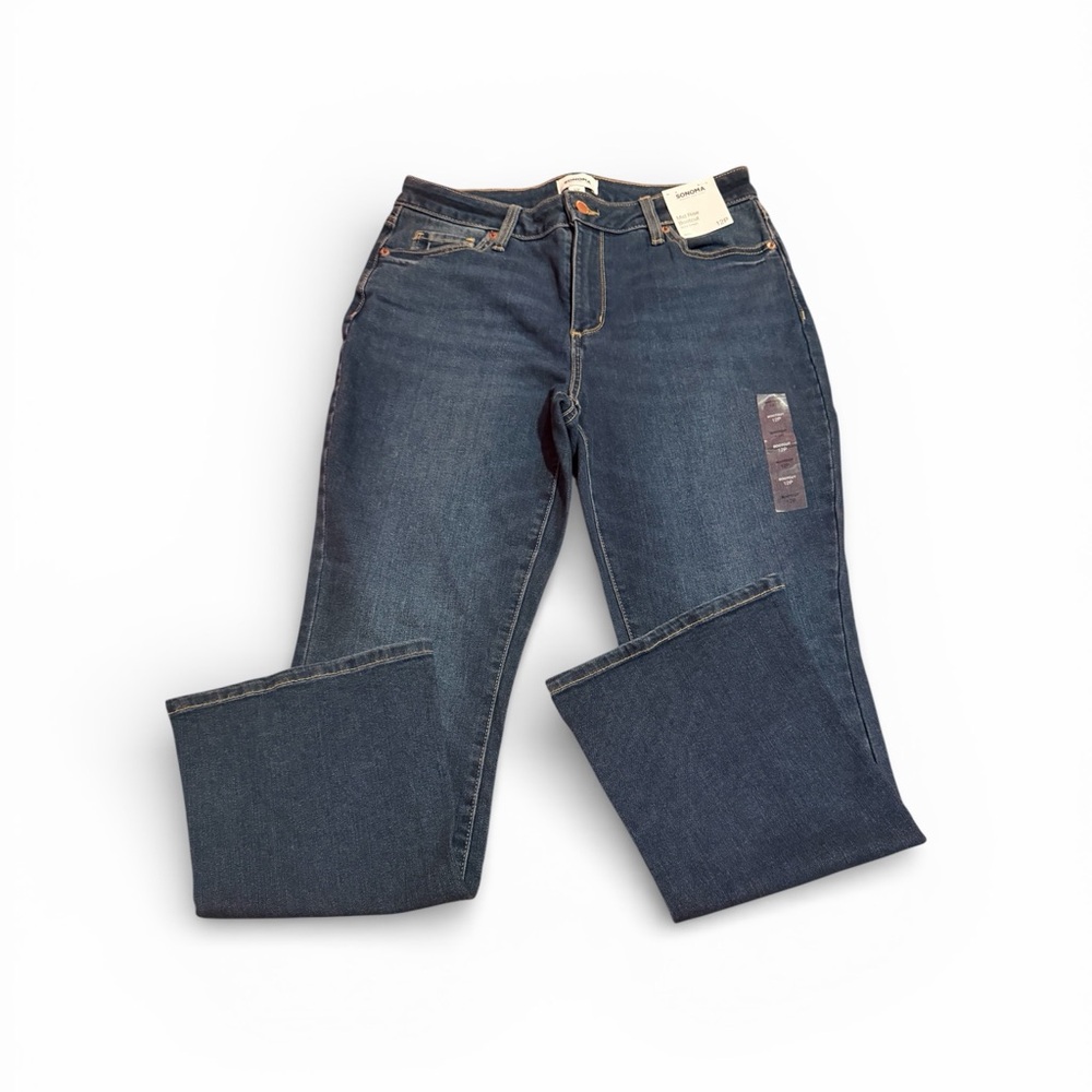 Stylish Dark Blue Women's Straight Leg Jeans